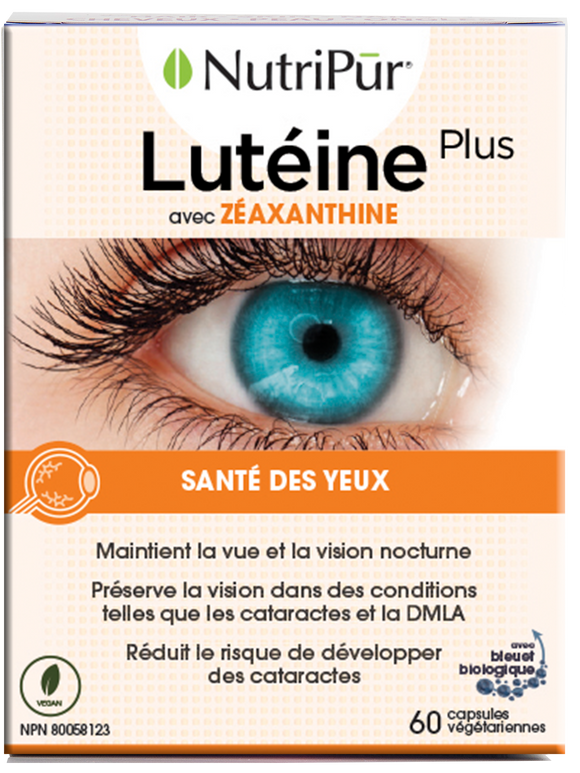 Lutein plus - Nutripur - avec Zeaxanthine - santƩ des yeux - vue - vision nocturne - cataracts - DMLA