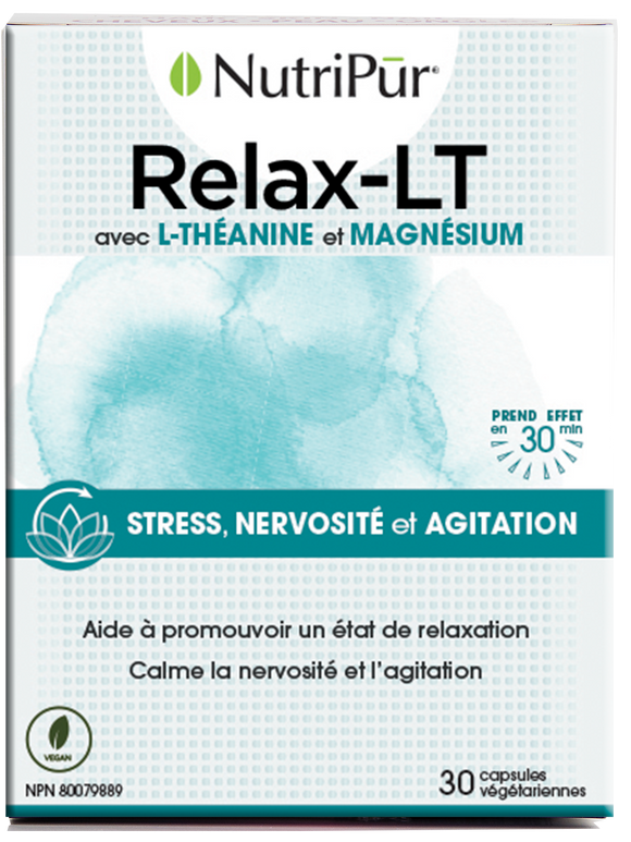 Relax - Lt - Nutripur - avec  L -thƩanine et magnƩsium - stress- nervositƩ et agitation - calm l'agitation