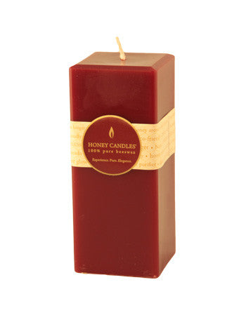 Honey Candles - Square Pillars - 4 colours by Honey Candles - Ebambu.ca natural health product store - free shipping <59$