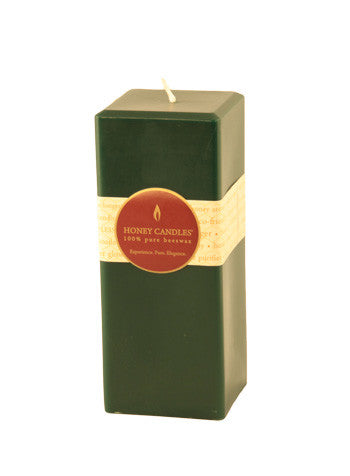 Honey Candles - Square Pillars - 4 colours by Honey Candles - Ebambu.ca natural health product store - free shipping <59$