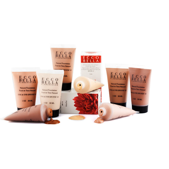 Ecco Bella Liquid Foundation - 7 colours by Ecco Bella - Ebambu.ca natural health product store - free shipping <59$