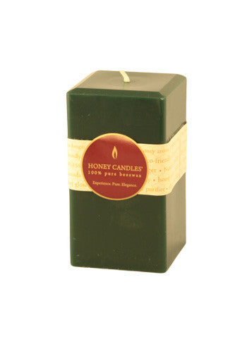 Honey Candles - Square Pillars - 4 colours by Honey Candles - Ebambu.ca natural health product store - free shipping <59$