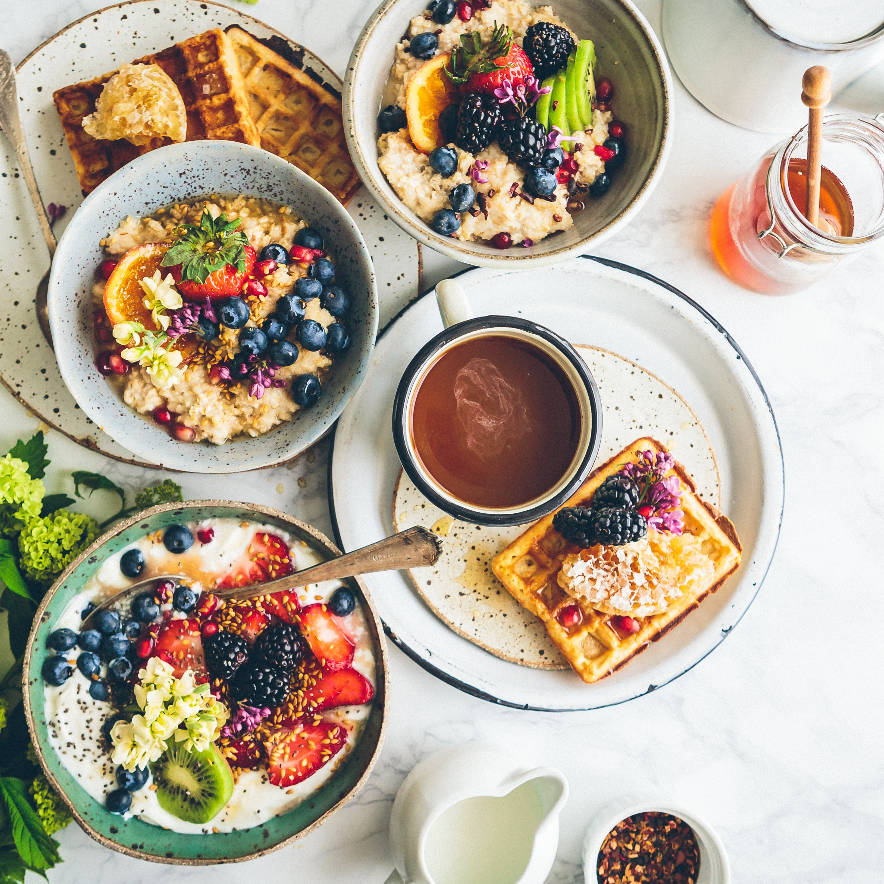 Breakfast - honey, almond butter, nutella, maple butter, jam - ebambu.ca